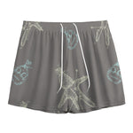 Cartoon Voodoo Doll Pattern Print Mesh Shorts