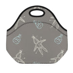 Cartoon Voodoo Doll Pattern Print Neoprene Lunch Bag
