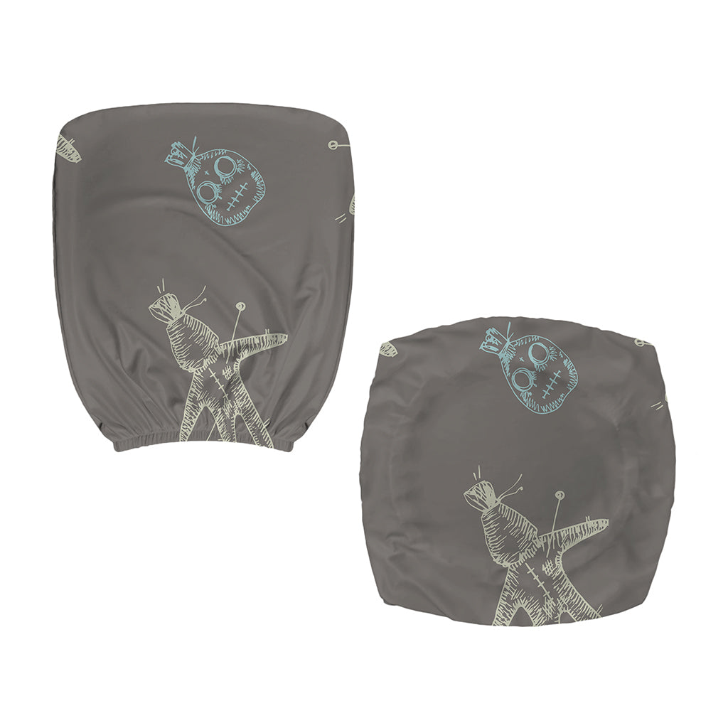 Cartoon Voodoo Doll Pattern Print Office Chair Cover