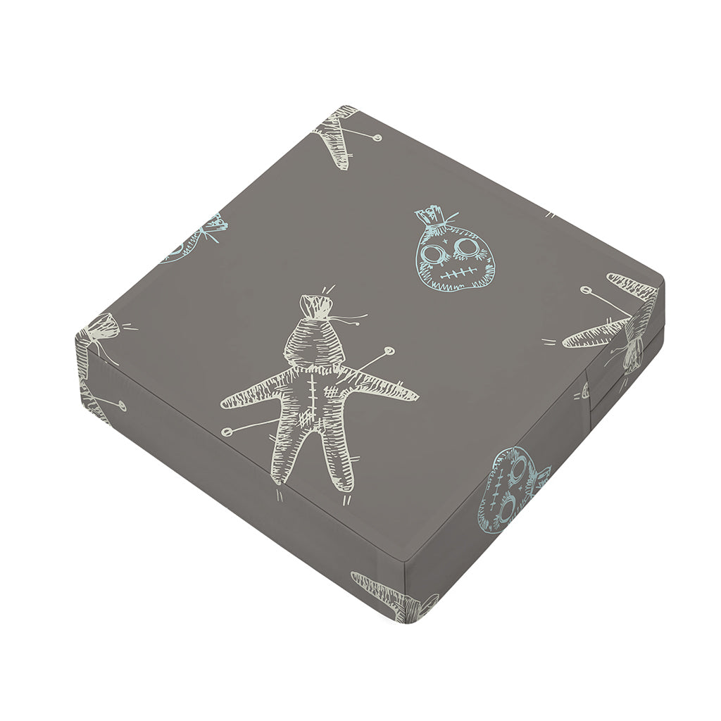 Cartoon Voodoo Doll Pattern Print Outdoor Seat Cushion Cover