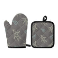Cartoon Voodoo Doll Pattern Print Oven Mitt And Pot Holder Set