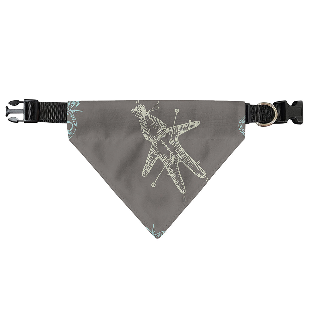 Cartoon Voodoo Doll Pattern Print Over The Collar Dog Bandana