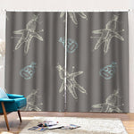 Cartoon Voodoo Doll Pattern Print Pencil Pleat Curtains