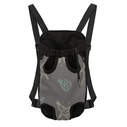 Cartoon Voodoo Doll Pattern Print Pet Carrier Backpack