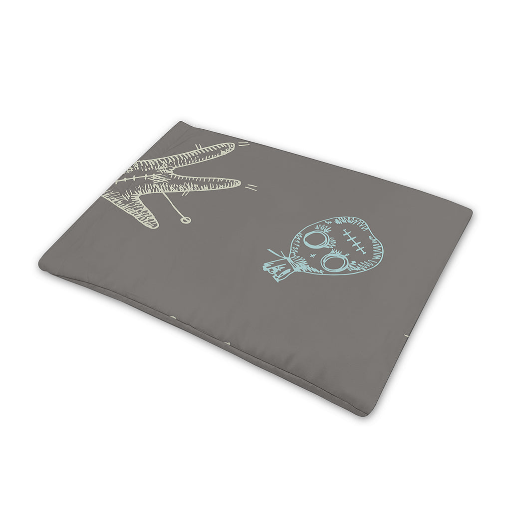 Cartoon Voodoo Doll Pattern Print Pet Cooling Mat Cover