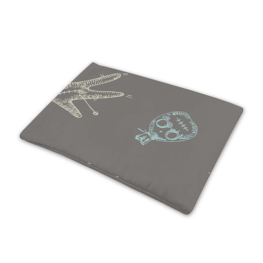 Cartoon Voodoo Doll Pattern Print Pet Cooling Mat Cover