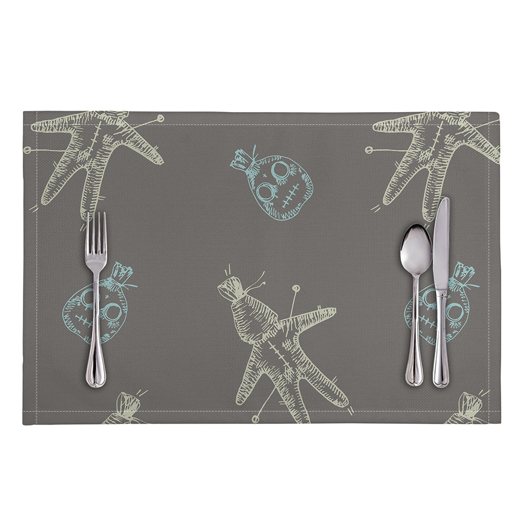 Cartoon Voodoo Doll Pattern Print Placemat