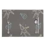 Cartoon Voodoo Doll Pattern Print Placemat
