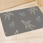 Cartoon Voodoo Doll Pattern Print Polyester Doormat