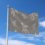 Cartoon Voodoo Doll Pattern Print Polyester Flag