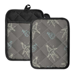 Cartoon Voodoo Doll Pattern Print Pot Holders With Pocket