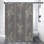 Cartoon Voodoo Doll Pattern Print Premium Shower Curtain