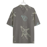 Cartoon Voodoo Doll Pattern Print Rayon Hawaiian Shirt