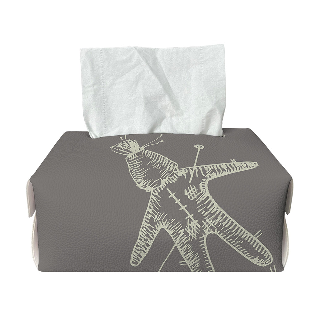 Cartoon Voodoo Doll Pattern Print Rectangle Tissue Box Cover