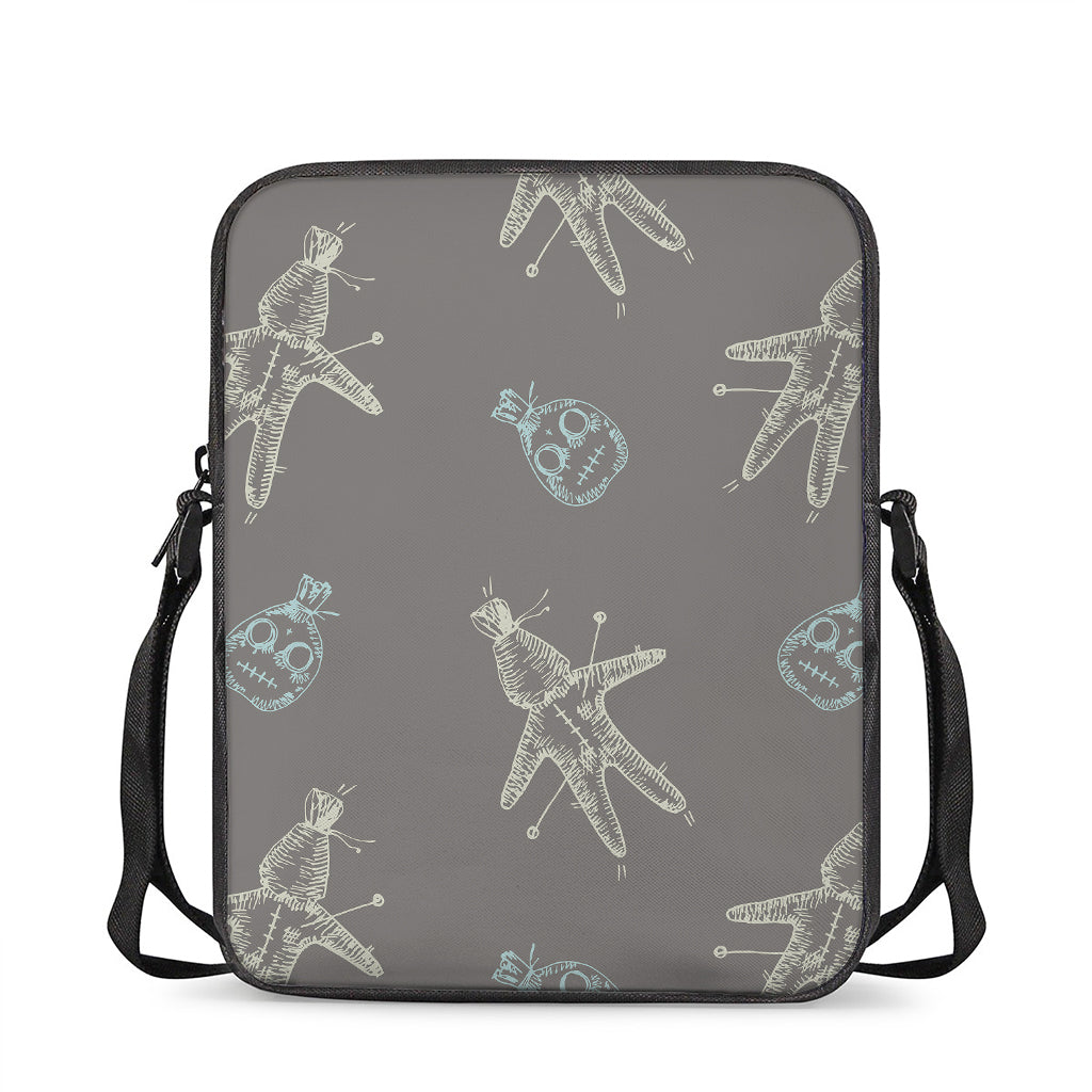 Cartoon Voodoo Doll Pattern Print Rectangular Crossbody Bag