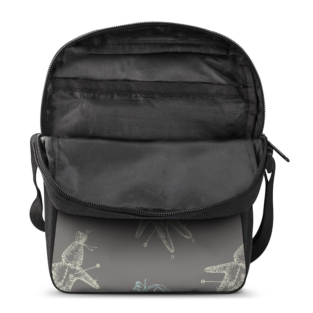 Cartoon Voodoo Doll Pattern Print Rectangular Crossbody Bag