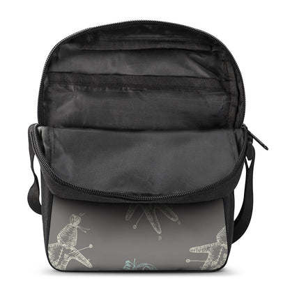 Cartoon Voodoo Doll Pattern Print Rectangular Crossbody Bag
