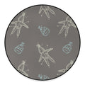 Cartoon Voodoo Doll Pattern Print Round Floor Mat