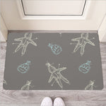 Cartoon Voodoo Doll Pattern Print Rubber Doormat