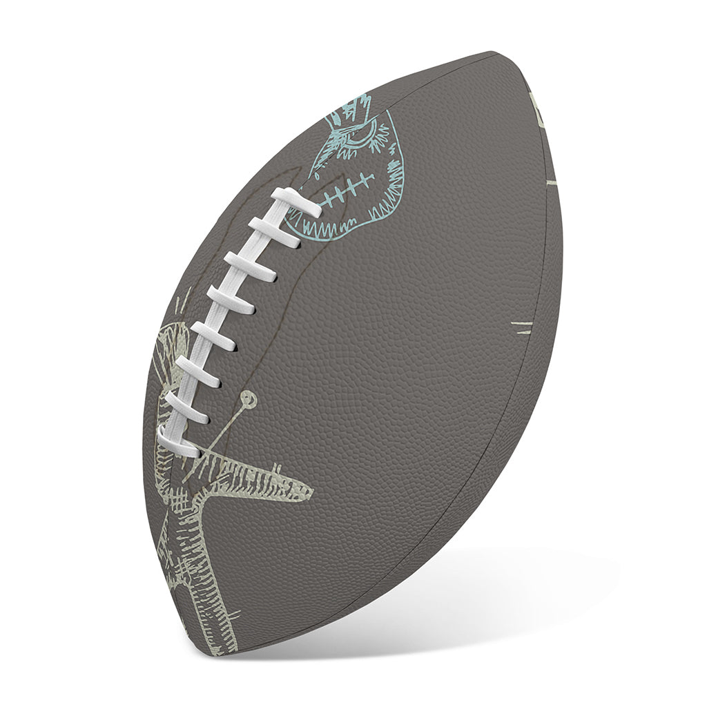 Cartoon Voodoo Doll Pattern Print Rugby Ball