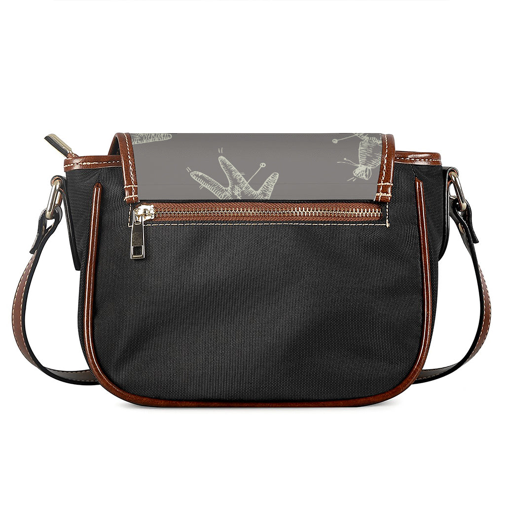 Cartoon Voodoo Doll Pattern Print Saddle Bag