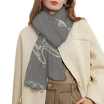 Cartoon Voodoo Doll Pattern Print Scarf