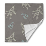 Cartoon Voodoo Doll Pattern Print Silk Bandana