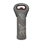 Cartoon Voodoo Doll Pattern Print Single Neoprene Wine Tote