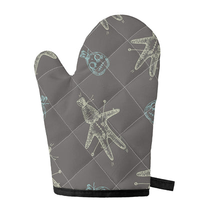 Cartoon Voodoo Doll Pattern Print Single Oven Mitt