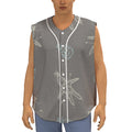 Cartoon Voodoo Doll Pattern Print Sleeveless Baseball Jersey