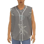 Cartoon Voodoo Doll Pattern Print Sleeveless Baseball Jersey