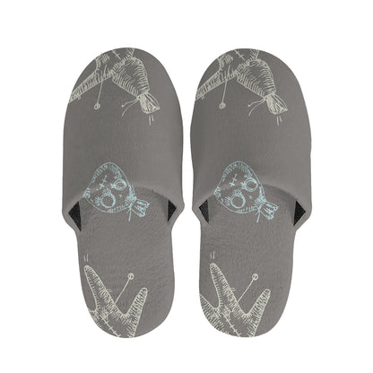 Cartoon Voodoo Doll Pattern Print Slippers