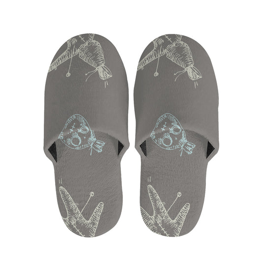 Cartoon Voodoo Doll Pattern Print Slippers