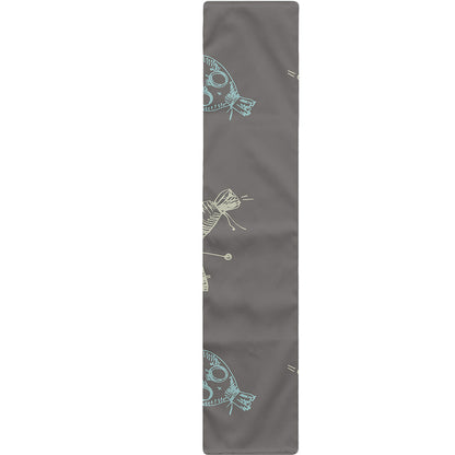 Cartoon Voodoo Doll Pattern Print Table Runner
