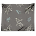 Cartoon Voodoo Doll Pattern Print Tapestry