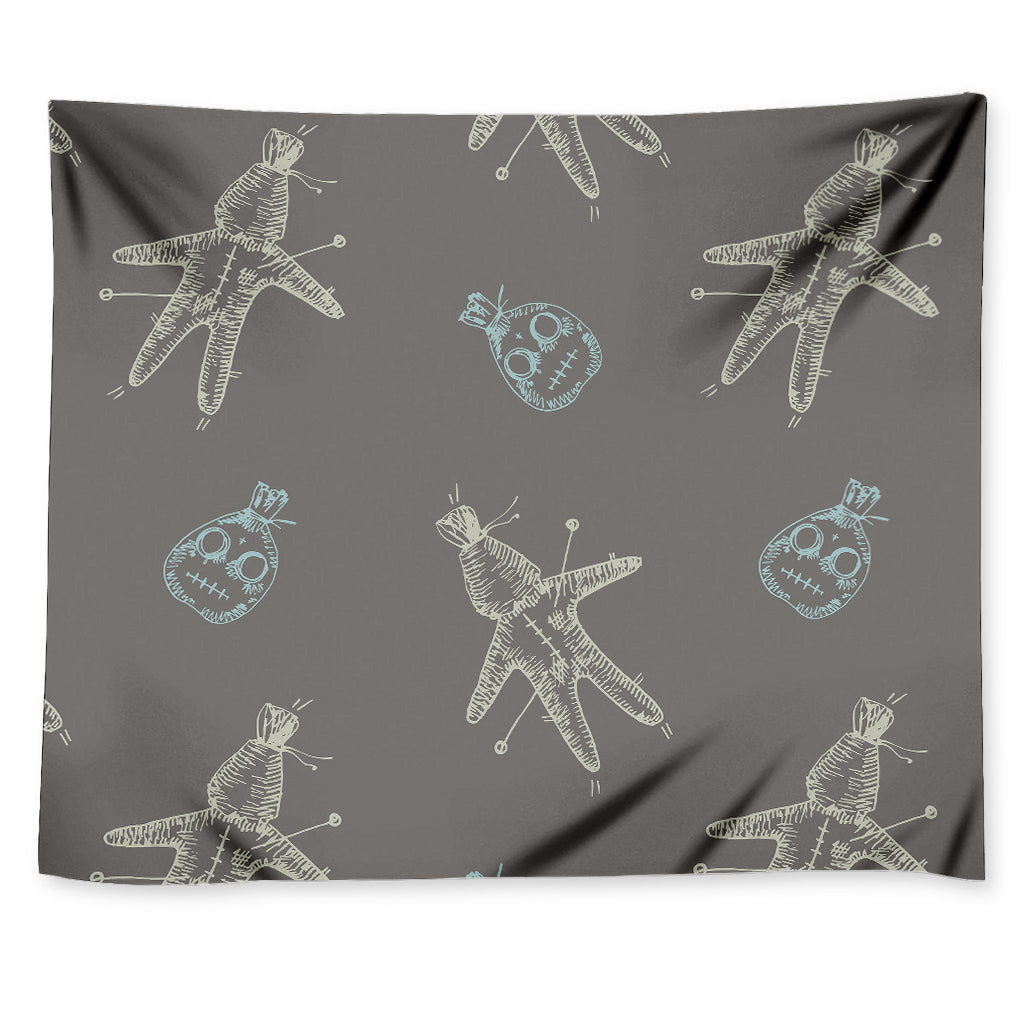 Cartoon Voodoo Doll Pattern Print Tapestry