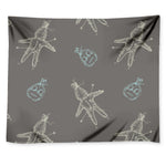 Cartoon Voodoo Doll Pattern Print Tapestry