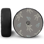 Cartoon Voodoo Doll Pattern Print Tire Cover With Camera Hole