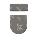 Cartoon Voodoo Doll Pattern Print Toilet Lid And Tank Cover Set