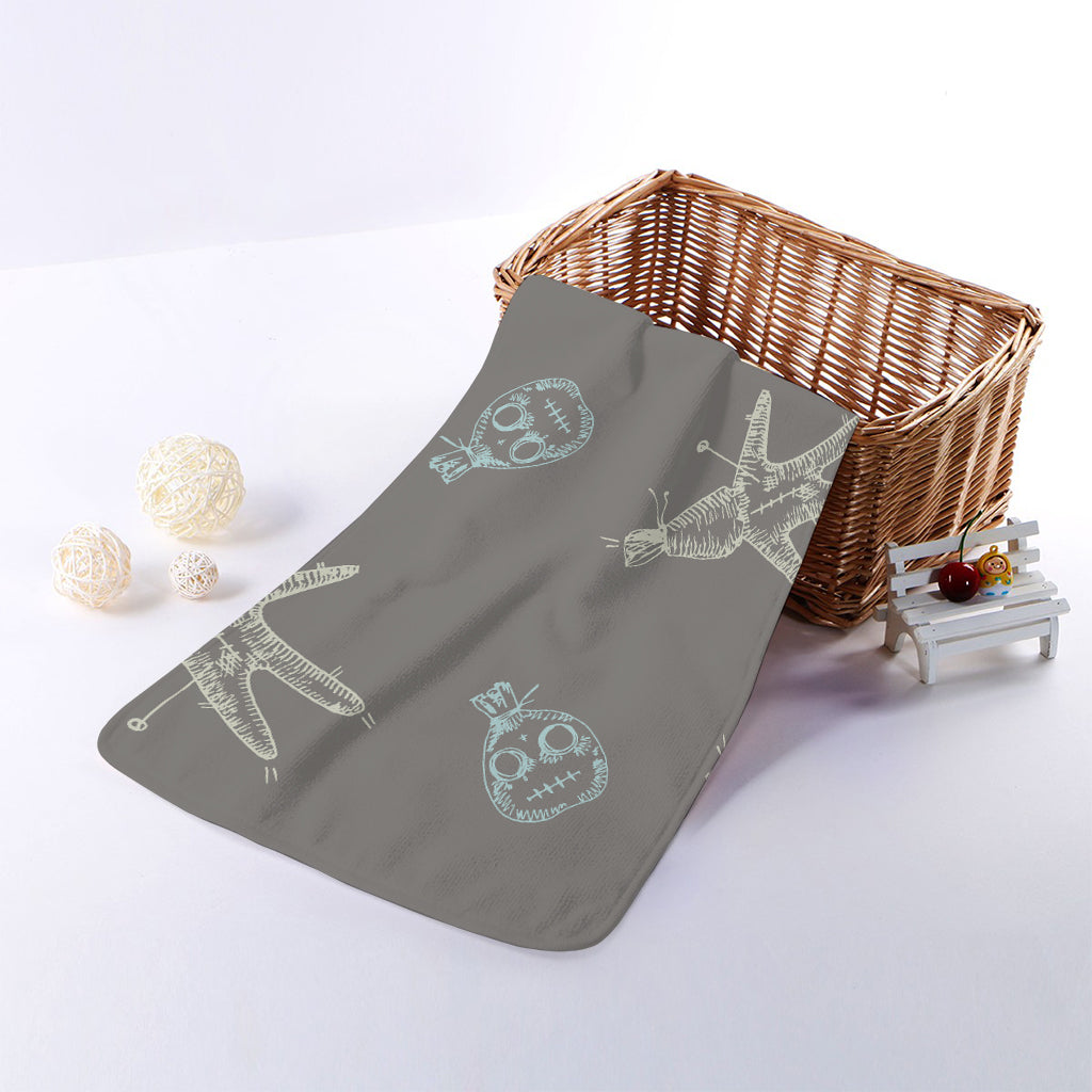 Cartoon Voodoo Doll Pattern Print Towel