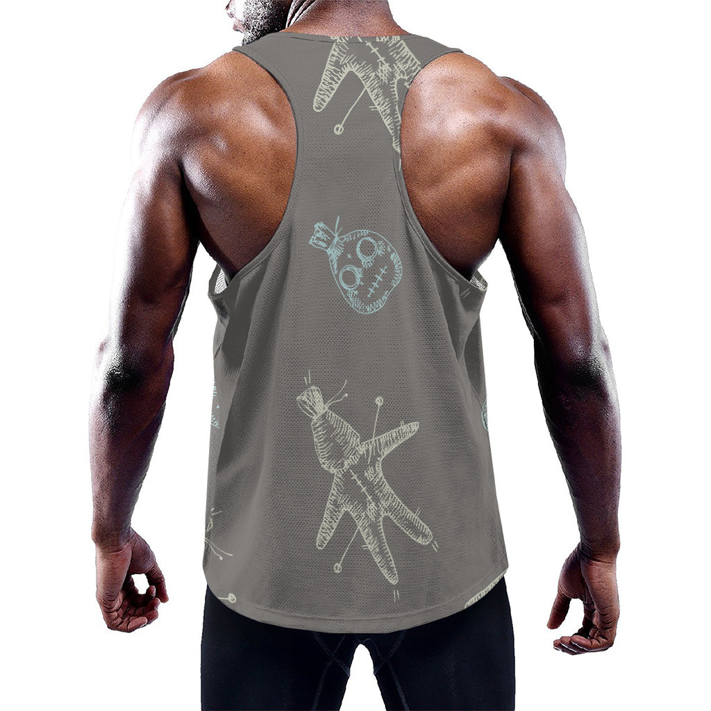 Cartoon Voodoo Doll Pattern Print Training Tank Top
