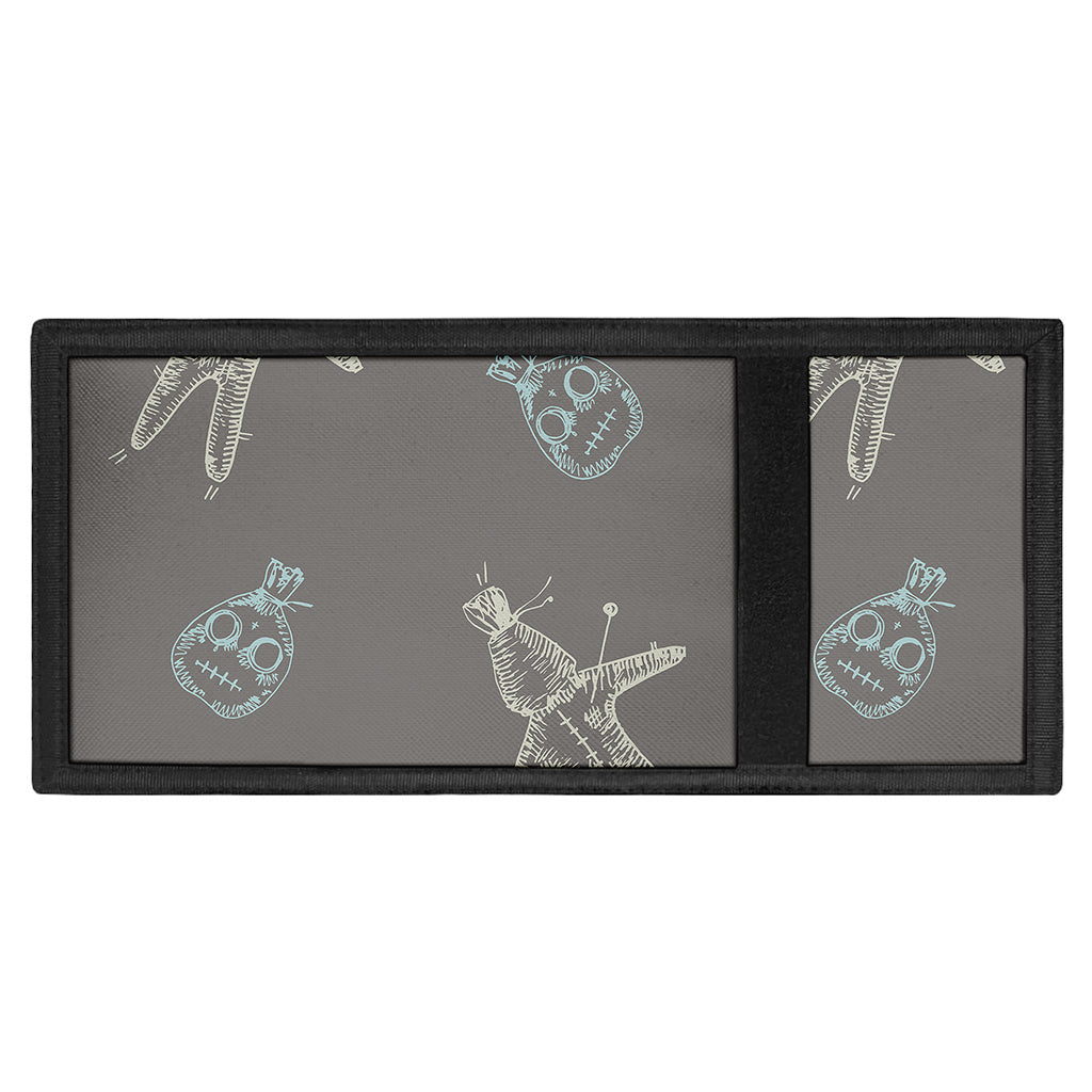 Cartoon Voodoo Doll Pattern Print Trifold Wallet
