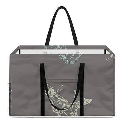 Cartoon Voodoo Doll Pattern Print Utility Tote Bag