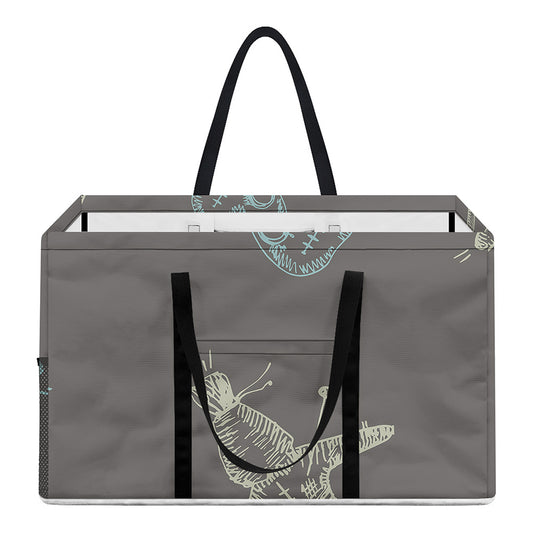 Cartoon Voodoo Doll Pattern Print Utility Tote Bag