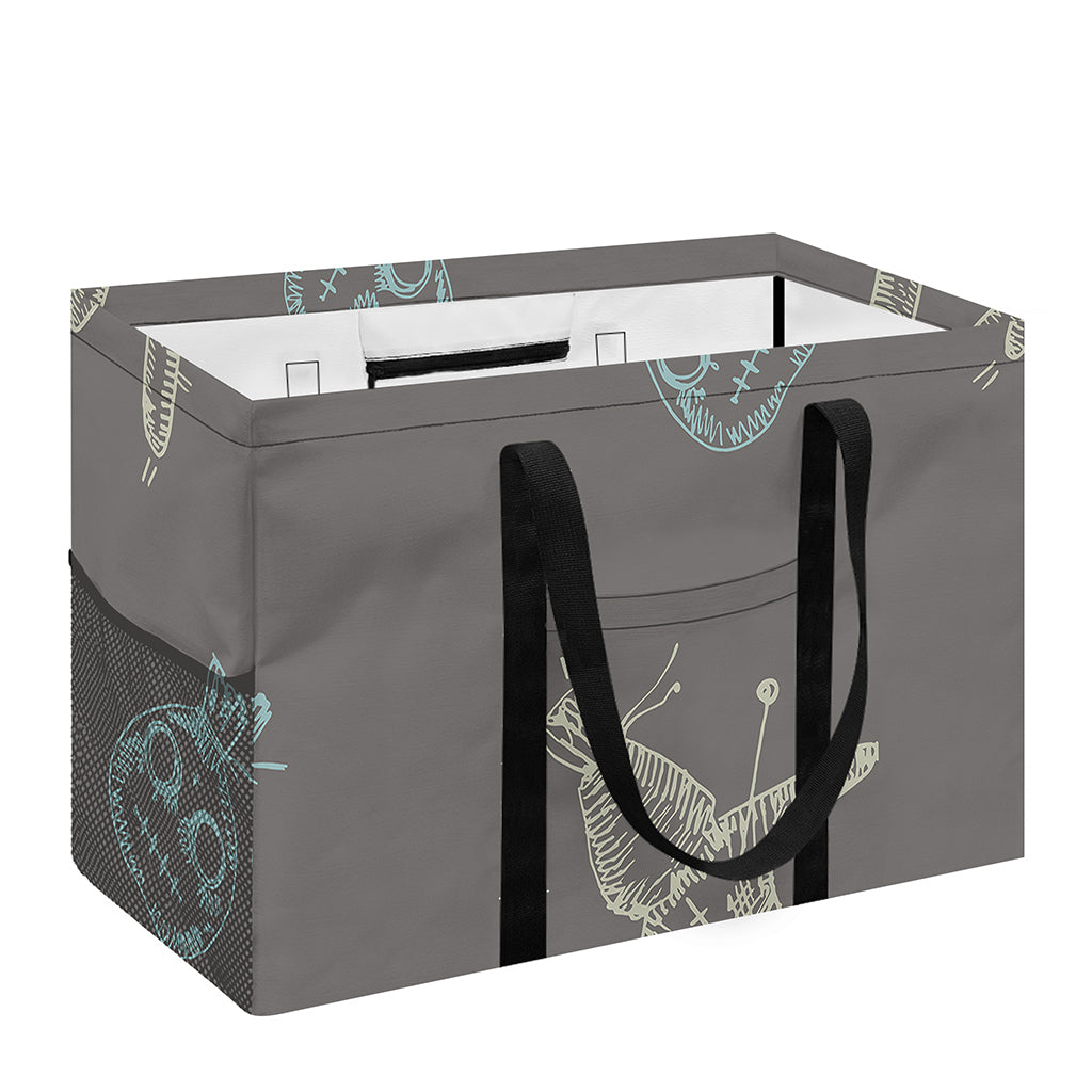 Cartoon Voodoo Doll Pattern Print Utility Tote Bag