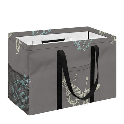 Cartoon Voodoo Doll Pattern Print Utility Tote Bag