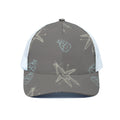 Cartoon Voodoo Doll Pattern Print White Mesh Trucker Hat