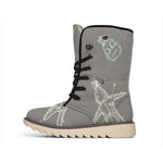 Cartoon Voodoo Doll Pattern Print Winter Boots