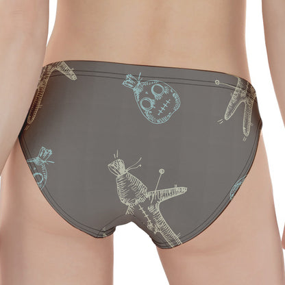 Cartoon Voodoo Doll Pattern Print Women's Panties