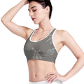 Cartoon Voodoo Doll Pattern Print Women's Sports Bra
